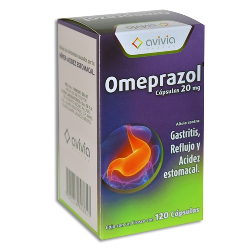 [7502216803817] OMEPRAZOL AVIVIA   CAPSULAS C/120