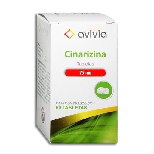 [7502216804838] CINARIZINA 75MG AVIVIA Tabletas c/60