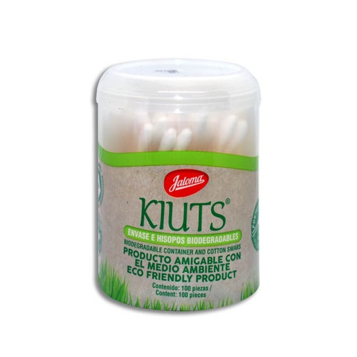 [759684272011]  APLICADORES DE ALGODON KIUTS BIODEGRADABLES Tarro c/100