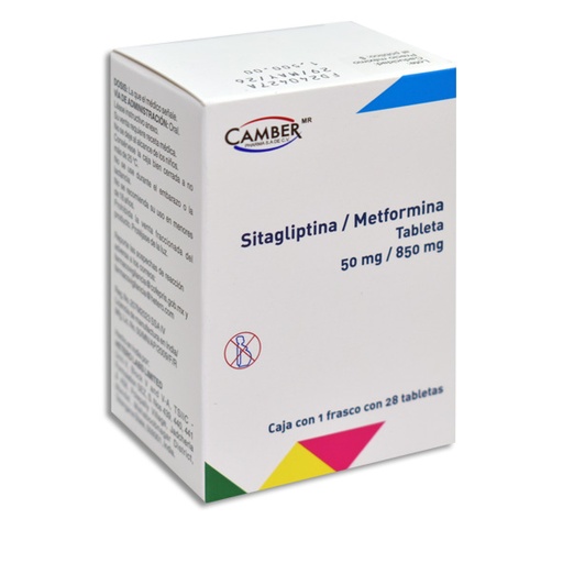 [7506442703521] SITAGLIPTINA/ METFORMINA CAMBER Tabletas c/28