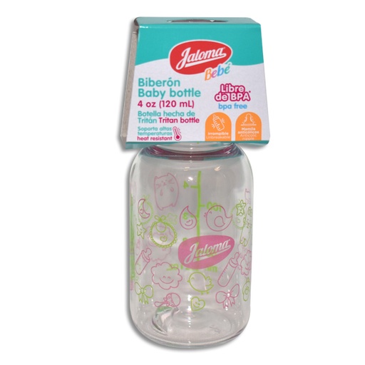[759684151255] BIBERON CON MAMILA DE SILICON NIÑA 4OZ Pieza 1 Pieza