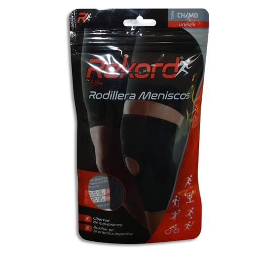 [729514000664] RODILLERA ELASTICA MENISCOS CHICA/MEDIANA REKORD Bolsa 1 Pieza