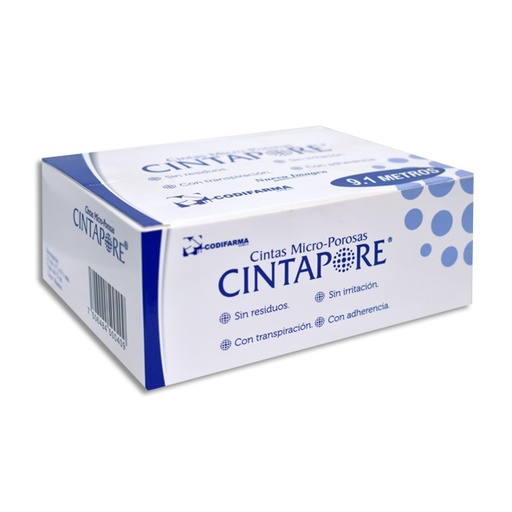 [7506484500409] CINTA MICROPOROSA BCA CINTAPORE 2.5CMX9.1M Caja c/12