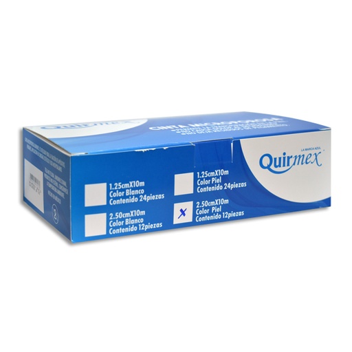 [7503003406433] CINTA MICROPOROSA PIEL QUIRMEX 2.5CMX10M Caja c/12