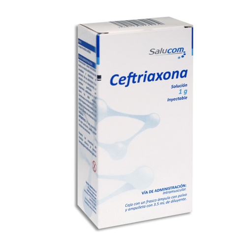 [7501125174179] CEFTRIAXONA 1GR IM PISA Solucion Inyectable c/1