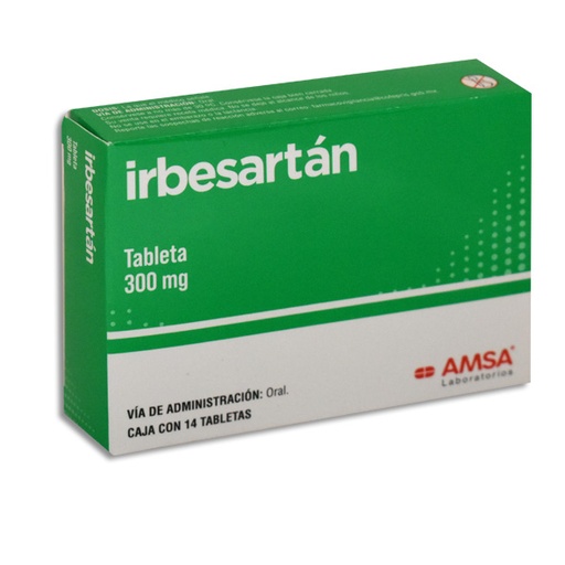 [7501349020535] IRBESARTAN 300MG AMSA Tabletas c/14