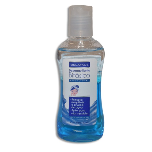 [7502009748707] DESMAQUILLANTE BIFASICO BELAFACE Liquido 120 ml