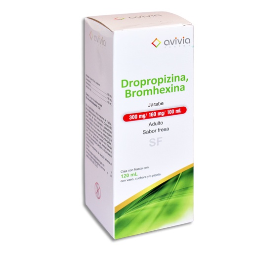 [7506513601527] DROPROPIZINA, BROMHEXINA ADULTO AVIVIA Jarabe 120ml