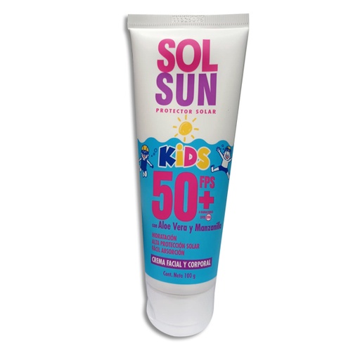 [7502009749629] SOL SUN KIDS PROTECTOR SOLAR 50+ BELABEL Tubo 100gr