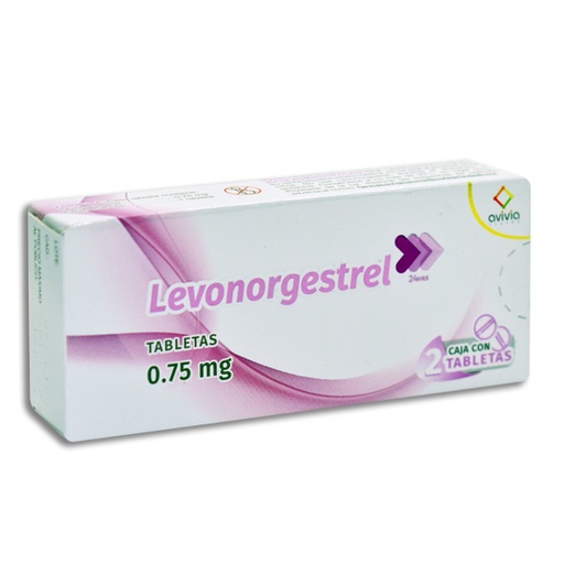 [7502216806344] LEVONORGESTREL .75MG AVIVIA Tabletas c/2