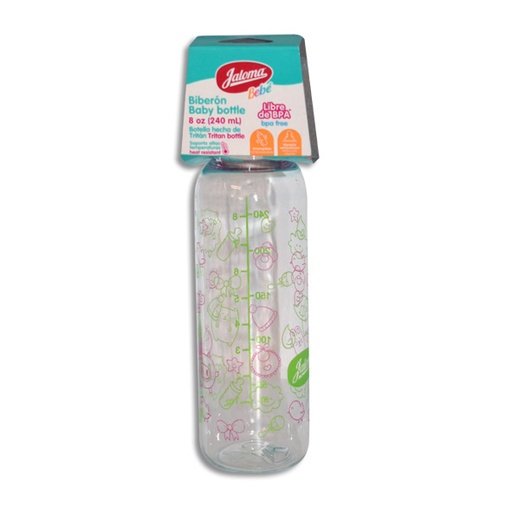 [759684151309] BIBERON CON MAMILA DE SILICON NIÑA 8OZ Pieza 1 Pieza